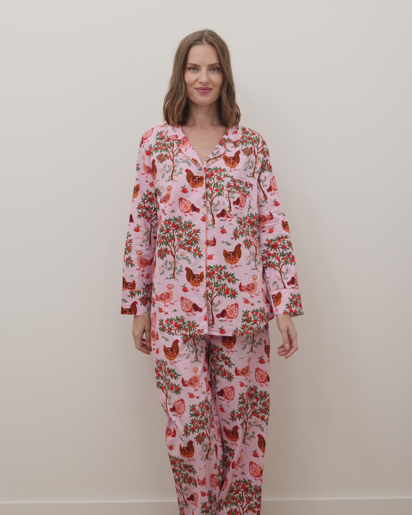 Hen House - Petite Long PJ Set - Ballet Pink