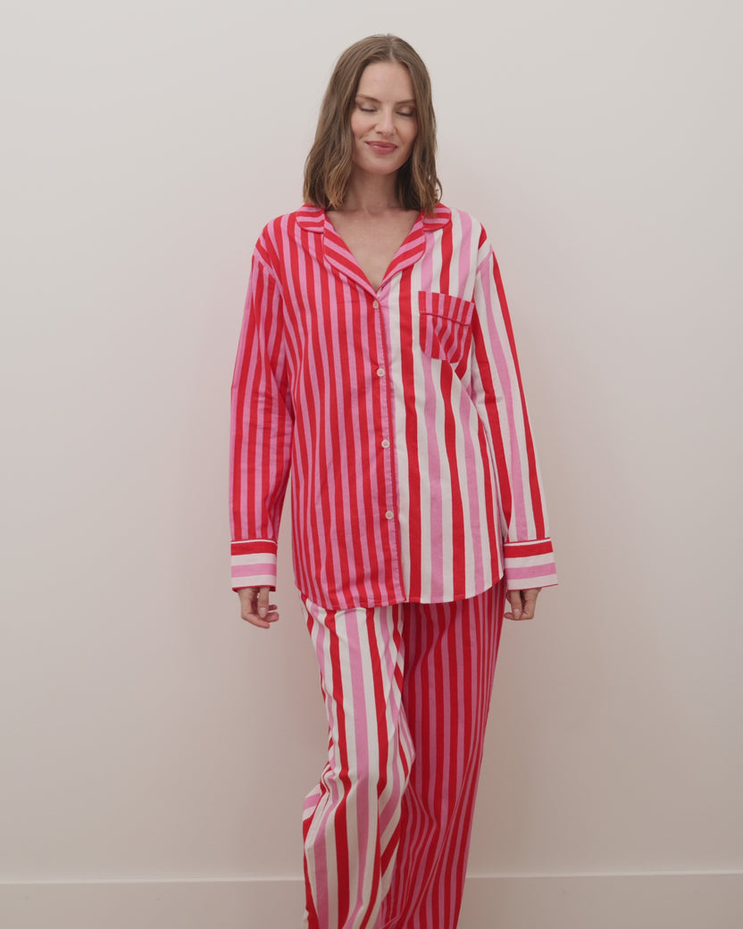 Taffy Stripes - Petite Long PJ Set - Peppermint Swirl